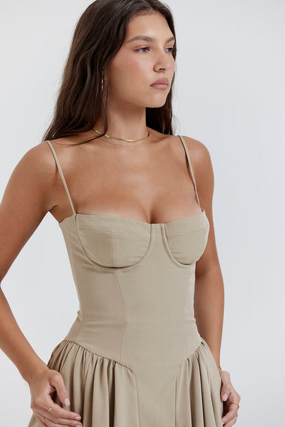 Celine Corset Midi Dress